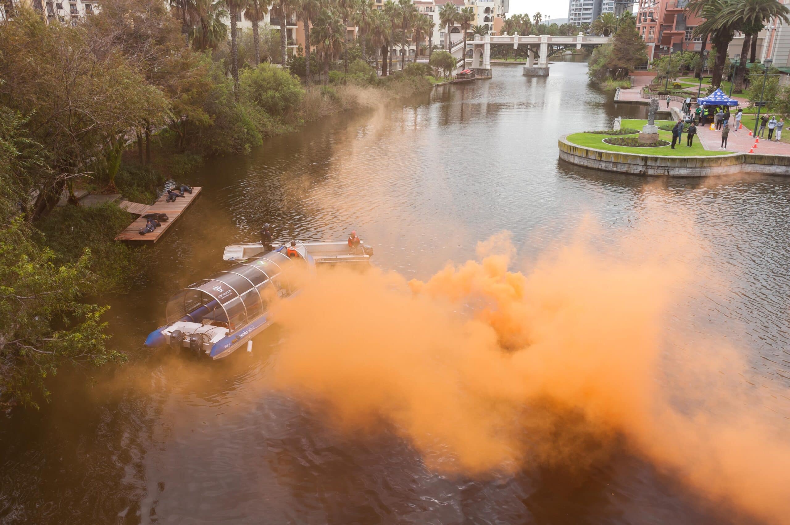 Passenger ferry up in flames - Century City Disaster exercise 2023